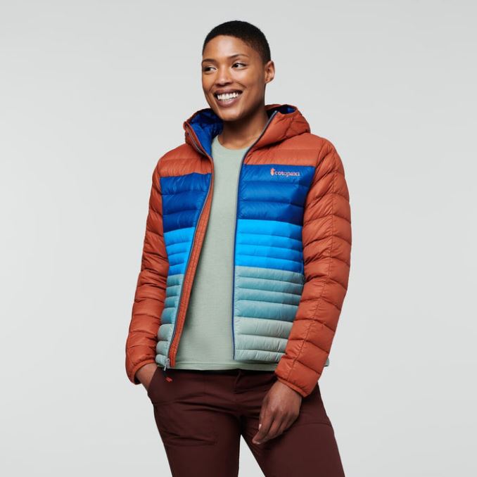 Spice-pacific Collection Chaqueta De Plumón Fuego Con Capucha Colorblock Mujer Cotopaxi