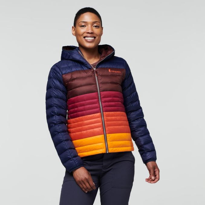 Chaqueta Con Capucha De Plumón Fuego De Castaño Marítimo Colorblock Mujer Cotopaxi Colecciones