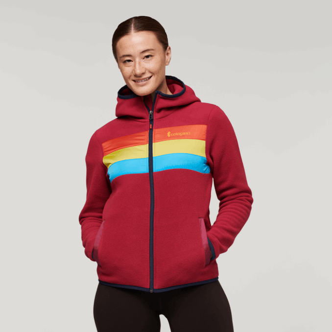 Cotopaxi Chaqueta De Polar Con Capucha Y Cremallera Completa Teca Original De La Zona De Peligro Mujer