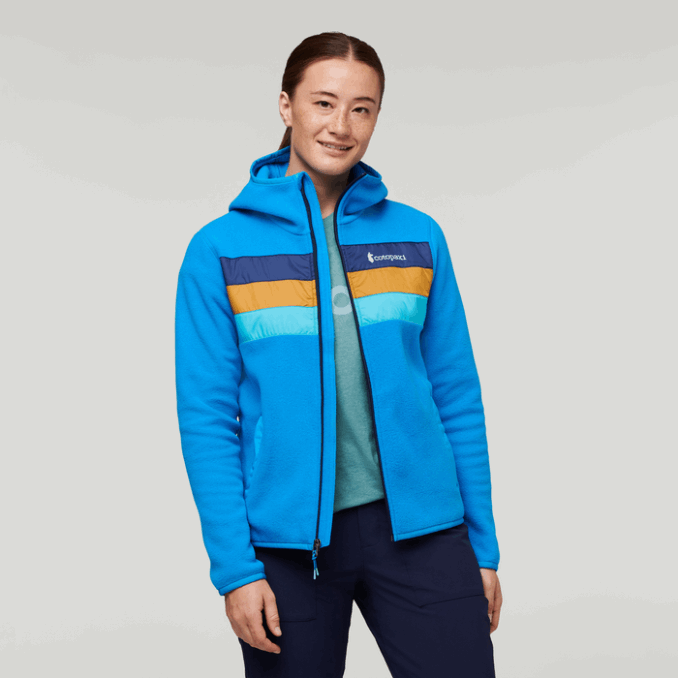 Cotopaxi Slip N Slide Teca Chaqueta Polar Con Capucha Y Cremallera Completa Mujer Caliente