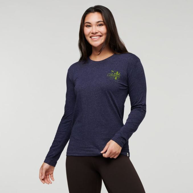Marcas Hello Llama Camiseta Orgánica Manga Larga Mujer Maritimo Cotopaxi