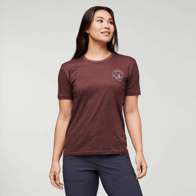 Hot Cotopaxi Camp Life Camiseta Orgánica Mujer Castaño