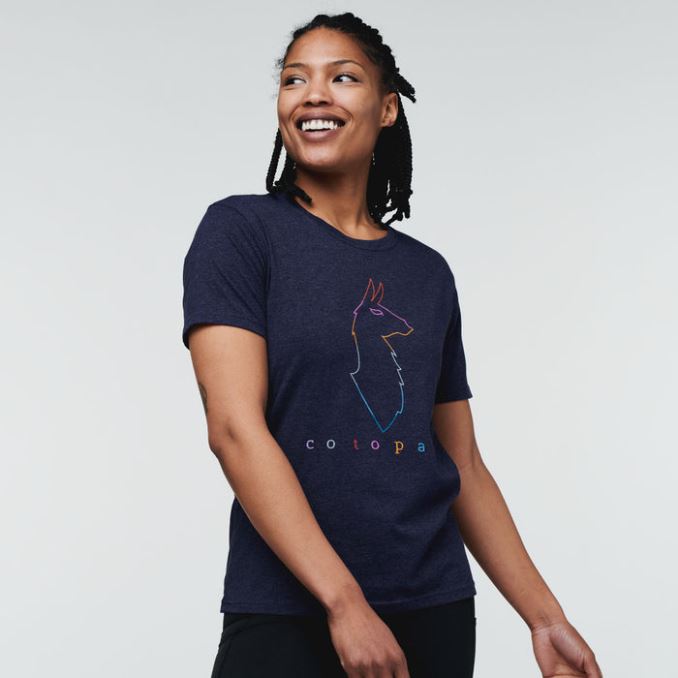Hot Electric Llama Camiseta Mujer Maritimo Cotopaxi