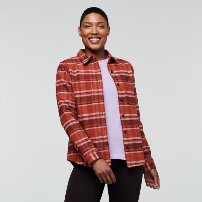 Moda Mero Camisa De Franela Mujer Cotopaxi Especias Plaid