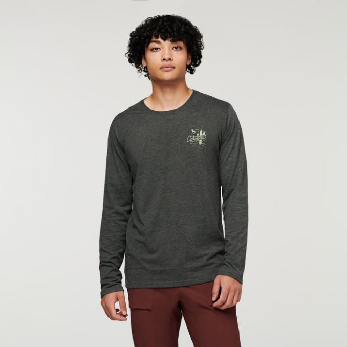 Cotopaxi Original Hola Llama Camiseta Orgánica De Manga Larga Hombre Hierro