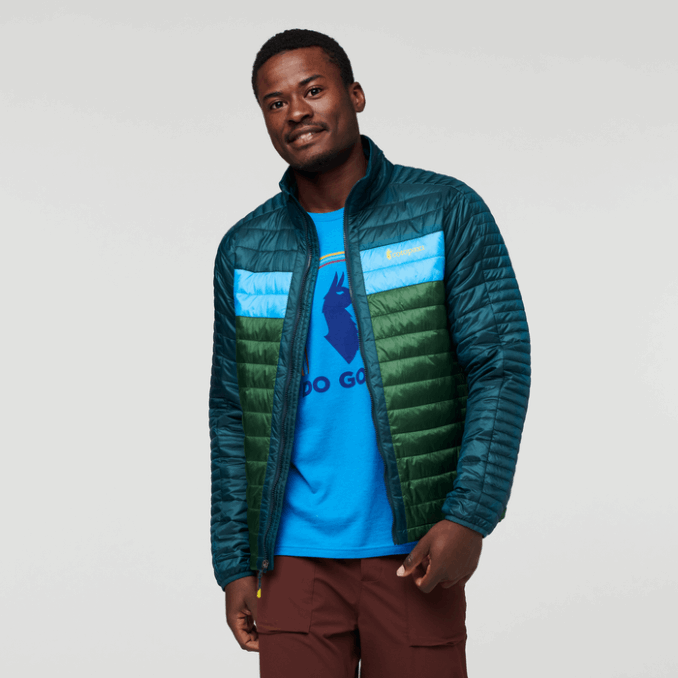 Capa Chaqueta Aislante Hombre Cotopaxi Nuevo Deep Ocean-forest