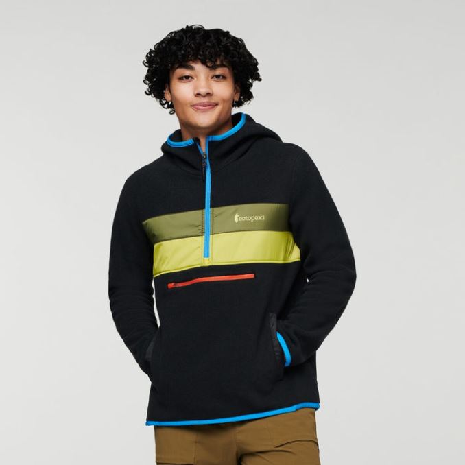 Cotopaxi Teca Chaqueta Polar Con Capucha Y Media Cremallera Reciclado Hombre Dog Days Nuevo