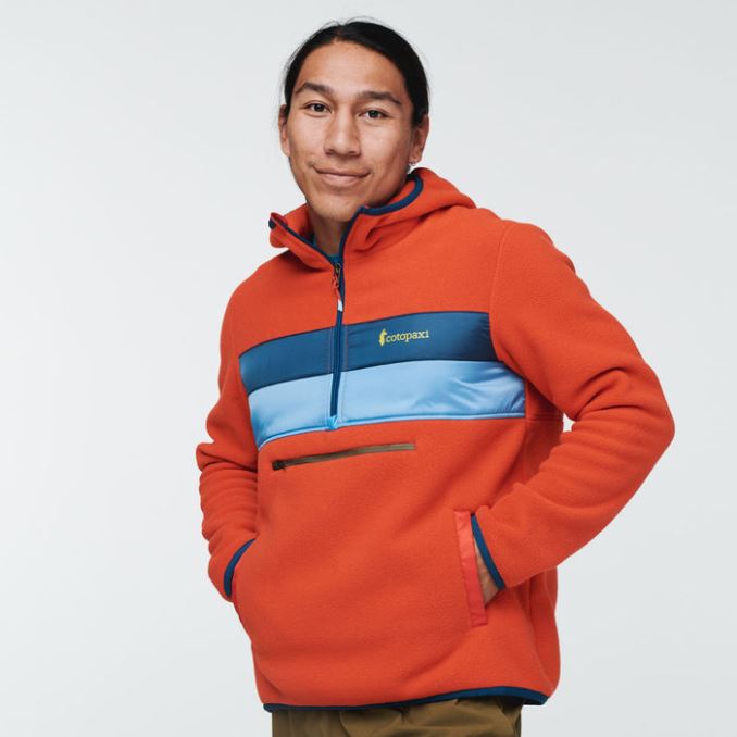 Red Hot Cotopaxi Chaqueta De Polar Con Media Cremallera Y Capucha Reciclado Hombre Colecciones
