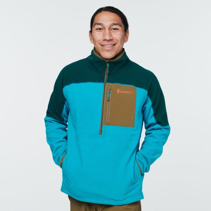 Deep Ocean-blue Chaqueta Polar Con Media Cremallera Abrazo Hombre Marcas Cotopaxi