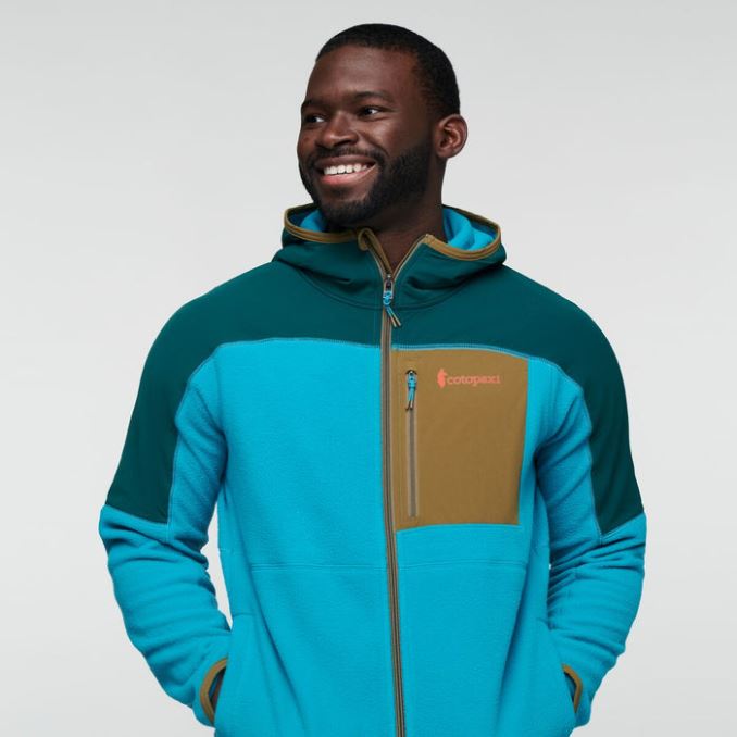 Abrazo Chaqueta Polar Con Capucha Y Cremallera Completa Hombres Deep Ocean-blue Brand Cotopaxi