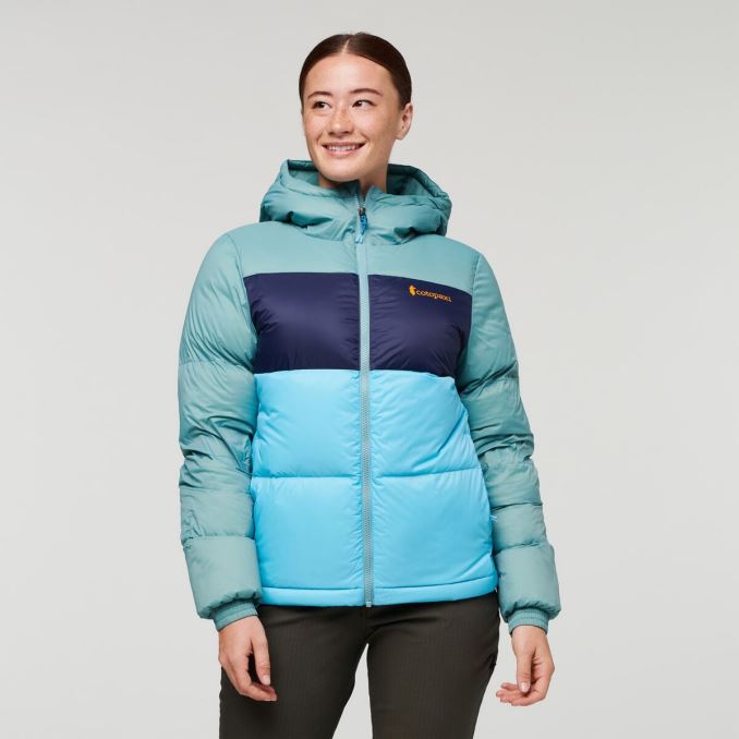 Solazo Plumífero Capucha Mujer Colección Bluegrass-blue Sky Cotopaxi