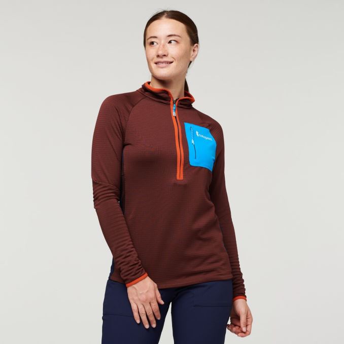 Otero Jersey Polar Media Cremallera Mujer Colecciones Cotopaxi Chestnut-maritime