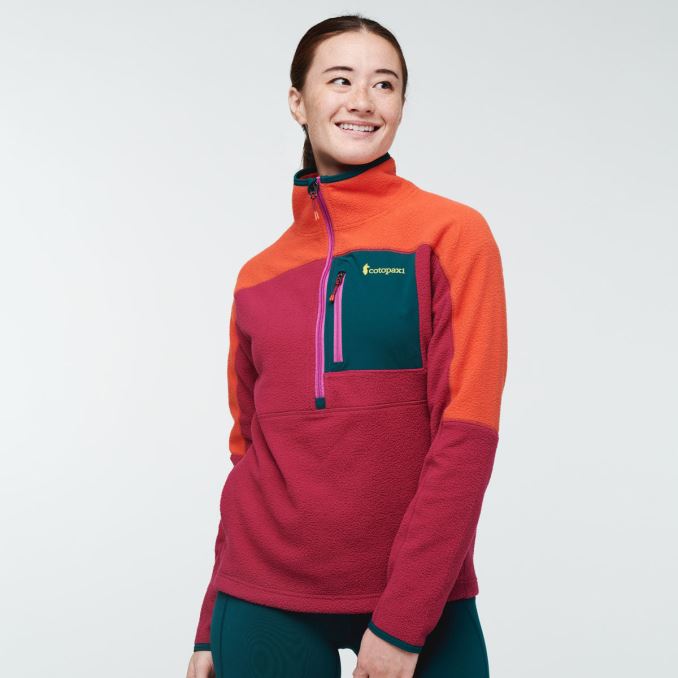 Canyon-frambuesa Cotopaxi Abrazo Chaqueta Polar Con Media Cremallera Mujer Moda
