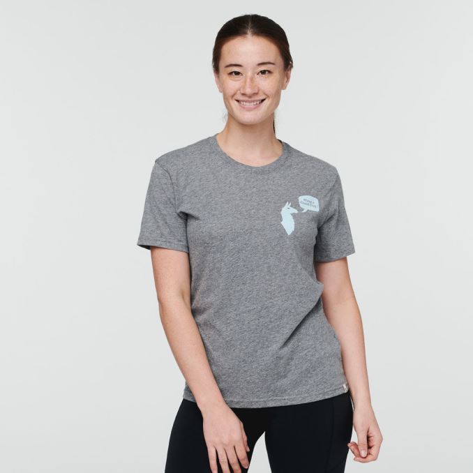 Camiseta Have A Good Day Mujer Cotopaxi Gris Jaspeado Colecciones