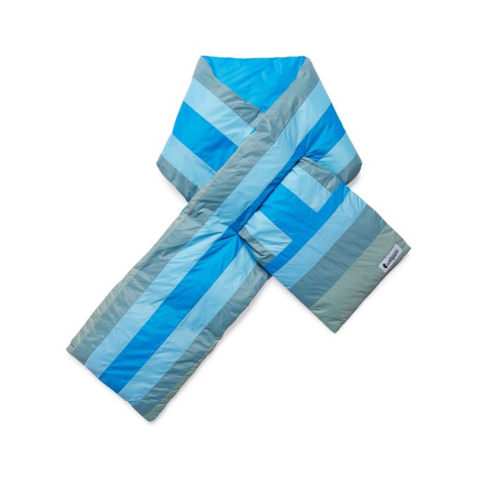 Bufanda Fuego Plumón Cotopaxi Colección Rayas Agua Salada